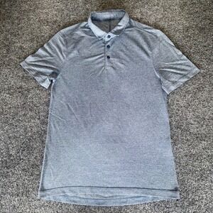 Lululemon Polo Shirt Mens Blue Small Tall Fit Athletic Golf Activewear Casual